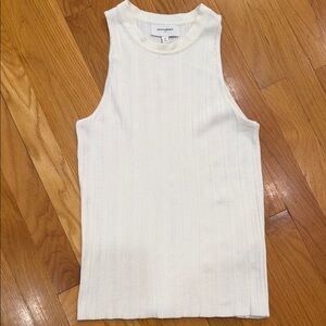 Banana Republic Cream Ribbed Knit Top